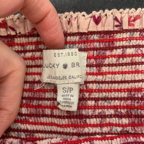 Lucky Brand Smocked Fit/Flare stank Top - Picture 3 of 3